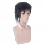 Anime 35 cm Bungo hulkuvad koerad Ryunosuke Akutagawa l&uuml;hike must valge kuumakindla s&uuml;nteetilise karvaga Cosplay kost&uuml;&uuml;miparukad 35CM must