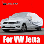 Full Car Covers Outdoor Anti-UV Rain Snow Frost Dust Protection For Volkswagen vw jetta MK4 MK5 MK6 MK7 2010 to For vw jetta black
