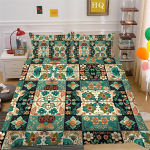 3D India stiilis voodipesukomplekt Paisley mustriga teki ja padjap&uuml;&uuml;riga Padjap&uuml;&uuml;r t&auml;issuuruses AU240 * 270 Pehme kodukaunistus Baby 100x135cm