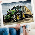 5D isetegemise teemantmaali veoauto t&auml;isteemanttikandid mosaiikauto ristpistes kodukaunistus teemantkunst Round drill 30x40cm