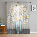 Lepatriinu Daisy l&auml;bipaistev kardin elutoa jaoks aknakardinate jaoks Magamistoa t&uuml;llkardin K&ouml;&ouml;k Cortinas esiku kardinad 1 PCS W100XH250cm