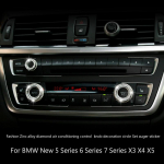 Mood Tsingi sulamist teemant kliimaseadme juhtnupp kaunistusring. Komplekti tigu kleebis B+M+W jaoks Uus 5. seeria 6. seeria 7. seeria X3 X4 X5 h&otilde;be