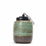 Retro keraamiline tee Caddy keraamika p&auml;hklitera &otilde;hukindel purk Kodu v&uuml;rtsikonteiner Niiskuskindlad purgid K&ouml;&ouml;gitarbed Aksessuaarid C 8X10CM 340ML