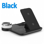 100 W juhtmevaba kiirlaadija alus, 8 tuld 4-&uuml;hes kokkupandav laadimisdokk iPhone 14 13 12 11Pro Max iWatch 8 7 AirPodsile must