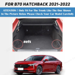 Car Trunk Mat For BESTUNE B70 Hatchback 2022 Custom Car Accessories Auto Interior Decoration cargo liner Black-Black black