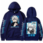 Uus anime Jujutsu Kaisen Satoru Gojo kapuuts Suurem&otilde;&otilde;duline s&uuml;gisene talvefliisist pusa meeste naiste pikkade varrukatega pullover L