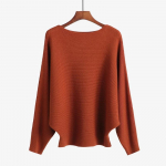 S&uuml;gisene Batwing pikkade varrukatega silmkoeline kampsun vabaaja kaldkaelusega soliidne soe pullover mood 18 v&auml;rvi lahtised džemprid Topid 29626 One Size ultra v&auml;rvi