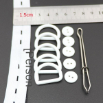 Reguleeritav n&ouml;&ouml;paukudega elastne n&ouml;&ouml;r Rase naine beebiriietega Aksessuaarid Lai kummipael Elastne v&ouml;&ouml; n&ouml;&ouml;pauk k&otilde;rge elastne Width 1.5 cm valge