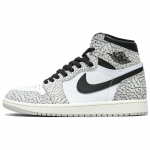 Air Jordan 1 Retro High OG GS valge tsemendiga laste tossud hallid tehnilised hallid musliin FD1437-052 36.5