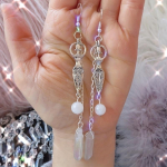 Angel Halo jumalanna keti disain looduslikust kivist sisekujundusega rippuvad k&otilde;rvar&otilde;ngad sulamist ehted elegantses stiilis Reiki energiatarvikud