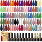 ROSALIND 6/38/48 Colors Geel-k&uuml;&uuml;nelakkide komplekt geellakk UV-LED-manik&uuml;&uuml;ri geel, poolp&uuml;siva h&uuml;briidse aluspinnaga k&uuml;&uuml;nelakk geellakk