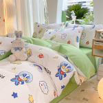 Puhas puuvill 60-arvuline neljaosaline komplekt puhas puuvill &uuml;hiselamu v&auml;ike v&auml;rske kolmeosaline komplekt s&uuml;gis-talvine paksendatud tekikate voodilina Quilt cover 150*200cm