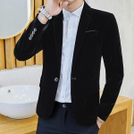 Corduroy Velvet v&auml;ike &uuml;likond Meeste jakk Slim Fit pikkade varrukatega vabaaja kost&uuml;&uuml;m peiumehele M