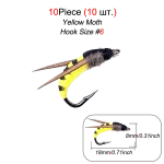 10/15/20/25 tk Nymph Scud Fly Fishing Fly Kunstputukate peibutis Caddis Moth forell/bass/ahven/s&auml;ga/karpkala/sein 10Pcs