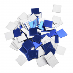 100 tk klaasist peegli kleebis 1 mm paksune 20 x 20 mm DIY klaas sinine