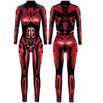 Punk Gothic Jumpsuit Catsuit Sexy Women Cosplay Kost&uuml;&uuml;mid Halloween Bodysuit XL