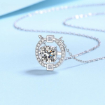 P&auml;ris D v&auml;rvi moissanite kaelakee l&ouml;&ouml;v s&uuml;da 925 h&otilde;be kullatud ripats VVS Lab teemant s&otilde;brap&auml;eva kingituseks ehted 0.5ct white