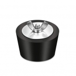 51 mm praktiline basseinipistik, sileda pinnaga kummist kompaktne kaasaskantav liinilaienduspistik aia jaoks must