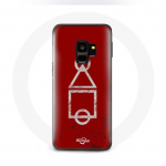 &Uuml;mbris Samsung S9 pluss Squid Game logo s&uuml;mbolid ring ruut kolmnurk punane taust