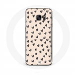 &Uuml;mbris Samsung Galaxy S6 abstraktse musta s&uuml;dame tekstuuriga taustaks