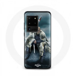 Samsung Galaxy S20 Ultra Vikings Series 6. hooaja &uuml;mbris Ragnar Lothbroki logo V M&otilde;&otilde;gahall taust, Bro