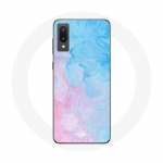 &Uuml;mbris Samsung Galaxy A02 Sinise roosa taustaga