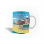Mug en C&eacute;ramique Deauville Commune en France Dessin