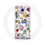 &Uuml;mbris Samsung Galaxy A8 2018 BTS Bangtan Sonyeondan BT21 Van Tata Chimmy Cooky Rj Koya Mang And Shooky jaoks