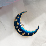 Art Deco stiilis vintage emailiga sinine kuupross, m&auml;rgin&otilde;el, kingitus