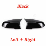 2pcs Carbon Fiber Look Black car Rearview Side Mirror cover Caps for BMW 5 6 7 Series F10 F11 F18 F07 F12 F13 F06 F01 F02 LCI must