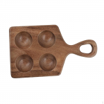 Puidust munahoidja hoiualus, virnastatav puidust konteiner majapidamise lauaplaadi jaoks