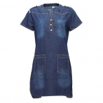 QICED l&uuml;hikeste varrukatega teksakleit naiste pluss-suuruses A-kujuline seelik XXXXXL