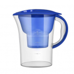 2500 ml veefiltriga kann, kaasaskantav veepuhastuskann koos aktiivs&ouml;ega Clean Purify kodukontori jaoks sinine