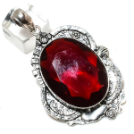 Natural Mozambique Garnet Gemstone 925 Sterling Silver Pendant 2.76 r8i79