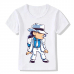 Michael Jackson Cartoon Design Laste T-s&auml;rk Poiste/T&uuml;drukute Rock N Roll Star Tops T-s&auml;rk Laste Vabaajar&otilde;ivad 9T