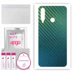 apgo Protective Skin Sticker for the back compatible with Honor 20 Lite MAR-LX1H, Wrap Film, Foil, Vinyl - Pattern Carbon Chameleon CAKA1