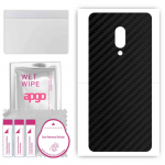 apgo Protective Skin Sticker for the back compatible with Sharp Aquos Zero 2, Wrap Film, Foil, Vinyl - Pattern Carbon Black