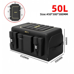 50L auto pagasiruumi hoiupaneel koos kaanega Universaalne auto pagasiruumi hoiukarp Oxfordi riidest kokkuklapitav organisaator autotarvikud 50L must