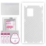 apgo Protective Skin Sticker for the back+sides compatible with Oppo F21 Pro 4G, Full Wrap Film, Foil, Vinyl - Pattern Transparent Carbon