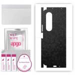 apgo Protective Skin Sticker for the back+sides compatible with Samsung Galaxy Z Fold4, Full Wrap Film, Foil, Vinyl - Pattern Black Honeycomb