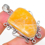 Natural Septerian Stone Gemstone 925 Sterling Silver Gift Pendant 2.17 q4e92