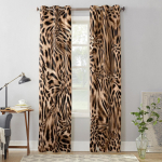 Leopardinahast Tekstuuriga Mustriga Aknakardinad Elutuppa Magamistuppa Luksuslikud Moodsad K&ouml;&ouml;gikardinad Kangast Kardinad 135W x 60H(cm) x1