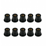 10 pcs M4 / M5 / M6 motorcycle rubber well nuts sun blind windscreen fairing riding accessories fasteners Motorcycle decoration M4