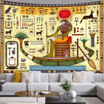 Vana-Egiptuse seinavaibad Seinaripp Hierogl&uuml;&uuml;filised nikerdused Boho Toakaunistused Aksessuaarid Egiptuse Seinavaibad Esteetilised 230x180cm