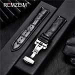 Ehtsast nahast kellarihm Calfskin meeste naiste vahetamine kellarihm 18mm 20mm 22mm 24mm koos liblika pandlaga kellarihmaga 22mm