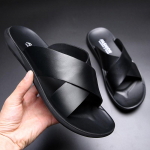 Meeste sandaalid Sussid ehtsast nahast luksuslik br&auml;ndimood Uued meeste lamedad kingad vabaaja libisemiskindlad rannasandaalid Zapatos Hombre 44