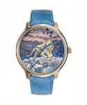 Mathey-Tissot Edmond Limited Edition k&auml;sit&ouml;&ouml;na valmistatud 3D Tiger mitmev&auml;rviline sihverplaadi automaatne H1886TP meeste k&auml;ekell mitmev&auml;rviline
