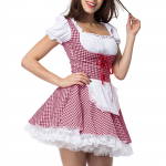 Oktoberfesti naiste l&uuml;hikeste varrukatega madala kaelusega vormikleit S veini