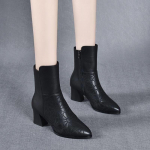 Naiste poolsaapad Mood l&uuml;hikesed pehmest nahast k&otilde;rge kontsaga naiste kingad k&uuml;lgt&otilde;mblukk naistele 35 must