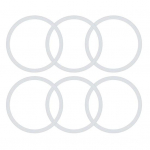 6 tk veepudeli tihendi asendus Owala FreeSipi jaoks, mida on lihtne vahetada silikoonist kaane tihendi O-r&otilde;nga tihend 6pcs hall